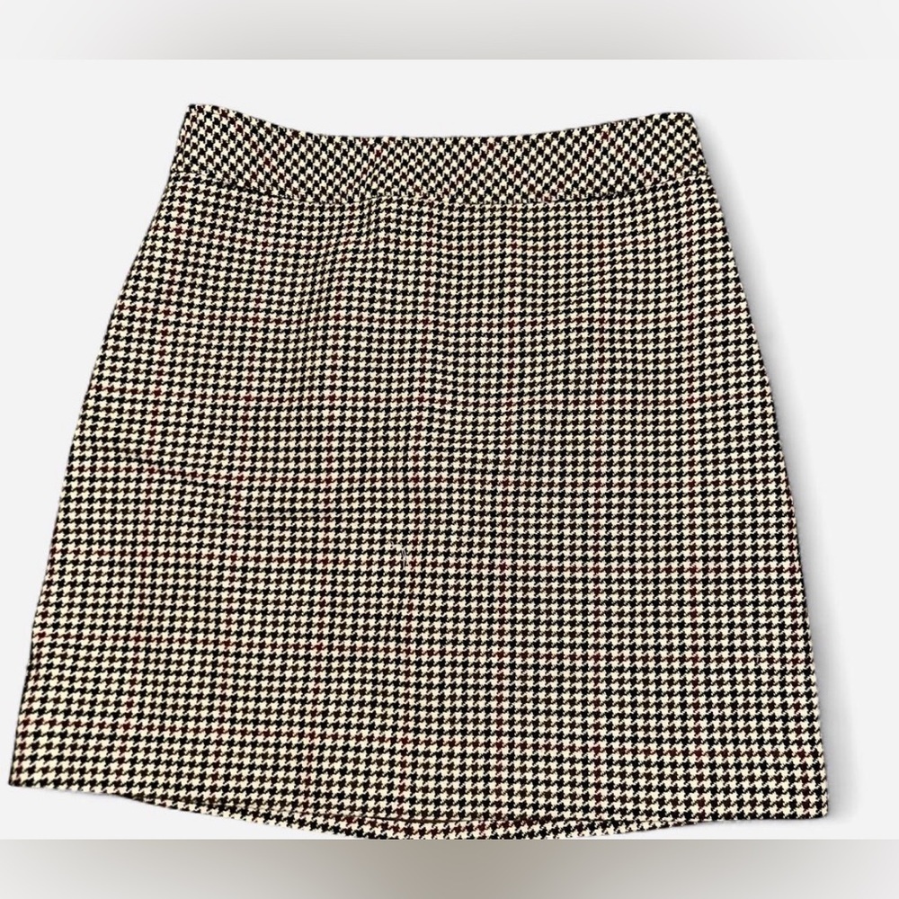 J. Crew Wool Checkered Mini Skirt